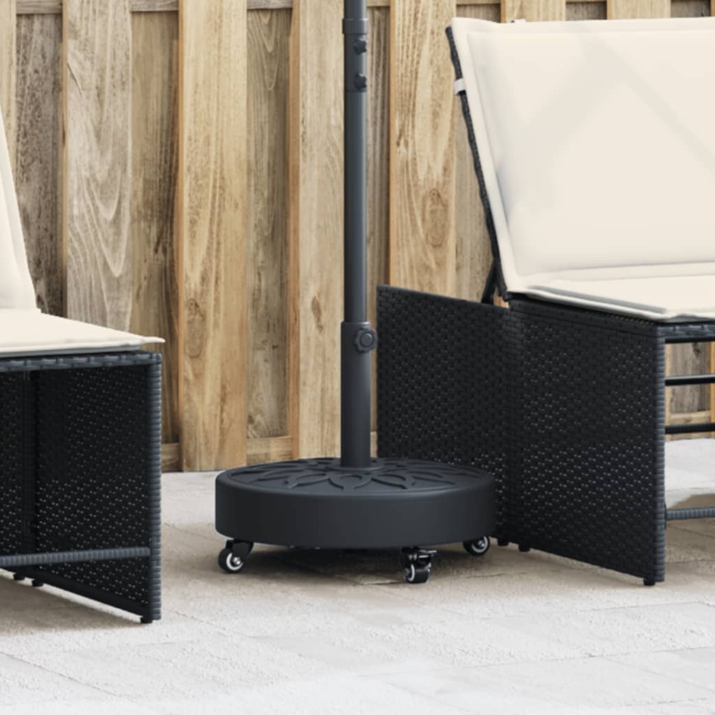 vidaXL Parasol Base with Wheels for Ø38 / 48 mm Poles 27 kg Round