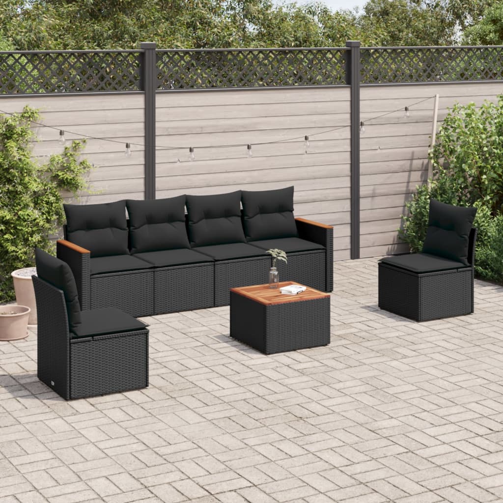 8721102459627_m_en_hd_1 vidaXL 7 Piece Garden Sofa Set with Cushions Black Poly Rattan - Image 1