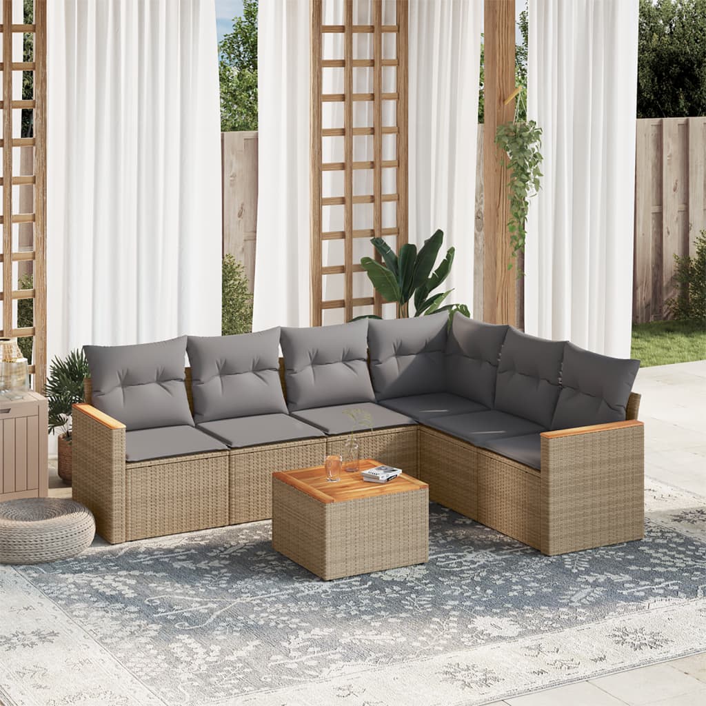 8721102461064_m_en_hd_1 vidaXL 7 Piece Garden Sofa Set with Cushions Beige Poly Rattan - Image 1