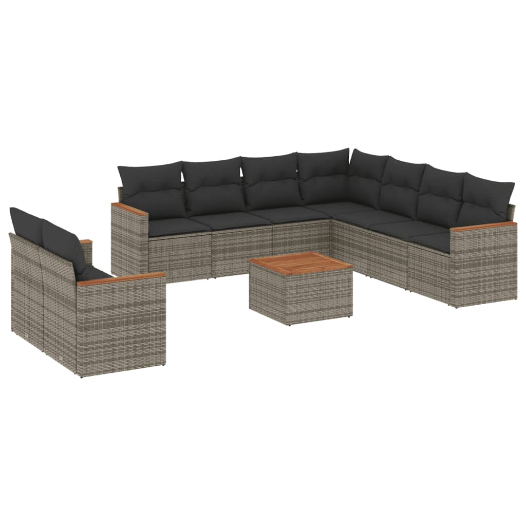 8721102462054_a_en_hd_1 vidaXL 10 Piece Garden Sofa Set with Cushions Grey Poly Rattan - Image 2