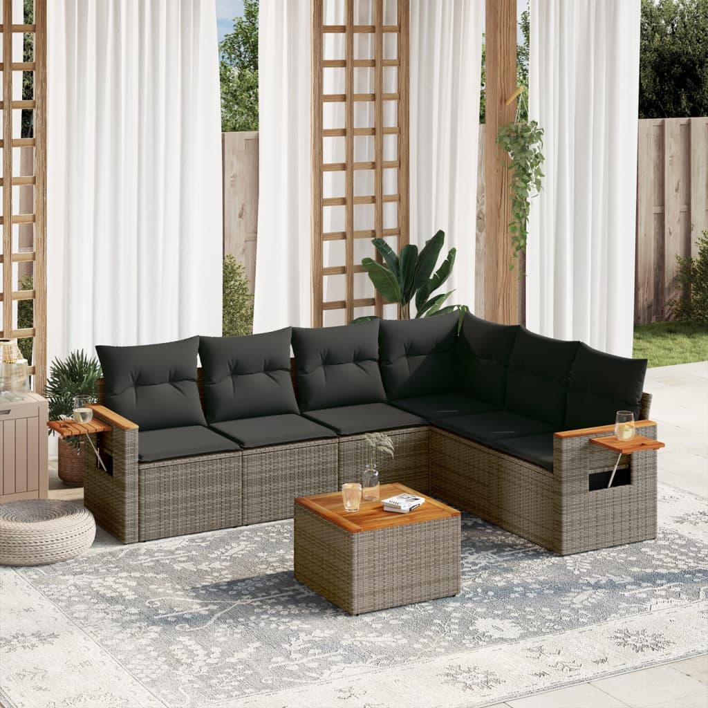 8721102469473_m_en_hd_1 vidaXL 7 Piece Garden Sofa Set with Cushions Grey Poly Rattan - Image 1