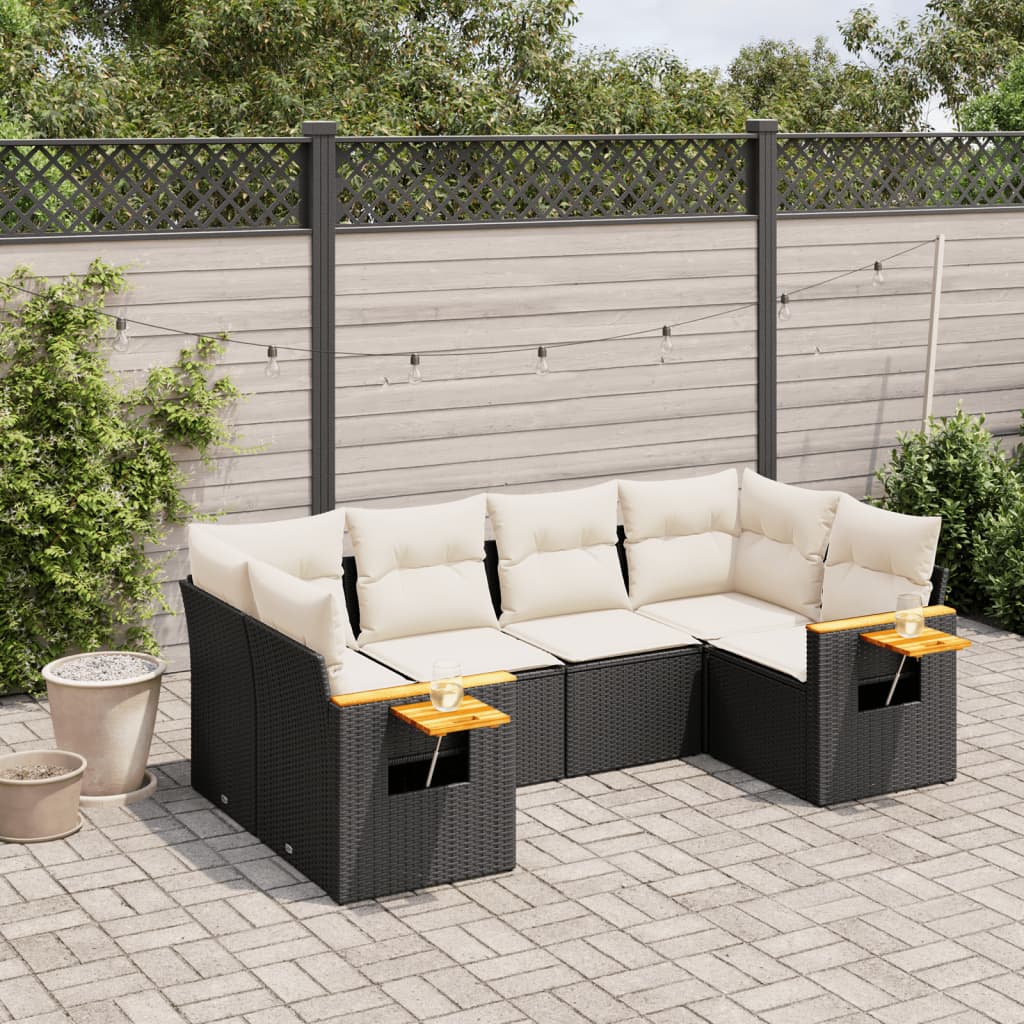 8721102471957_m_en_hd_1 vidaXL 6 Piece Garden Sofa Set with Cushions Black Poly Rattan - Image 1