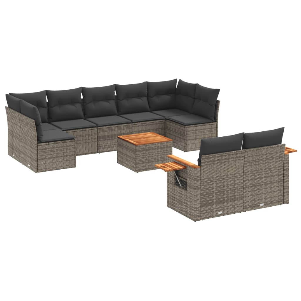 8721102472343_a_en_hd_1 vidaXL 10 Piece Garden Sofa Set with Cushions Grey Poly Rattan - Image 2