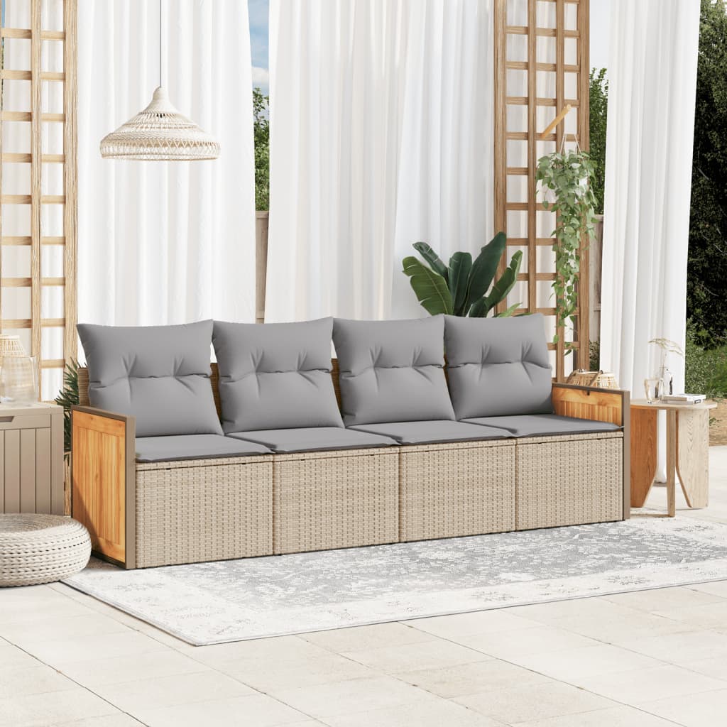 8721102475481_m_en_hd_1 vidaXL 4 Piece Garden Sofa Set with Cushions Beige Poly Rattan - Image 1