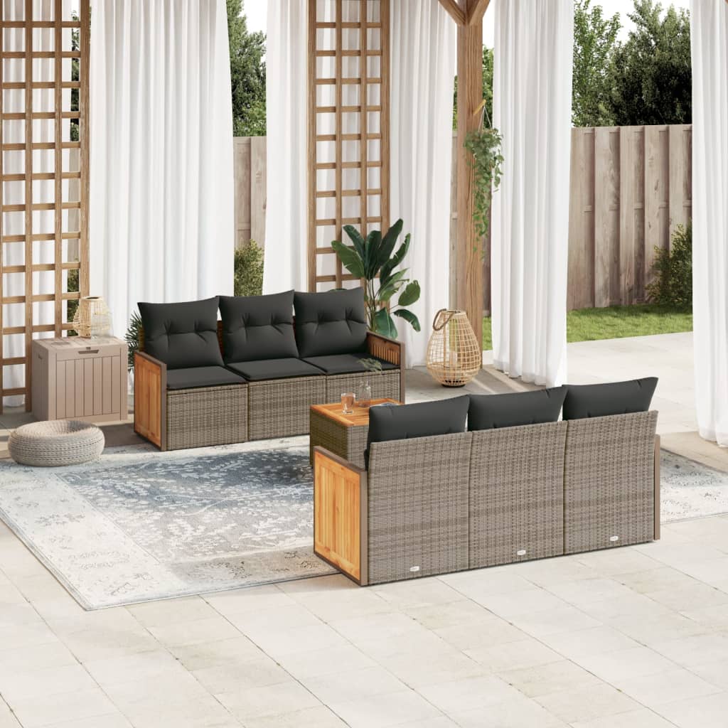 8721102475702_m_en_hd_1 vidaXL 7 Piece Garden Sofa Set with Cushions Grey Poly Rattan - Image 1