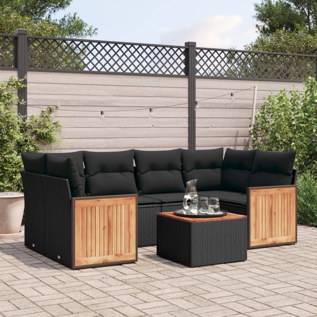 8721102475726_m_en_hd_1 vidaXL 7 Piece Garden Sofa Set with Cushions Black Poly Rattan - Image 1