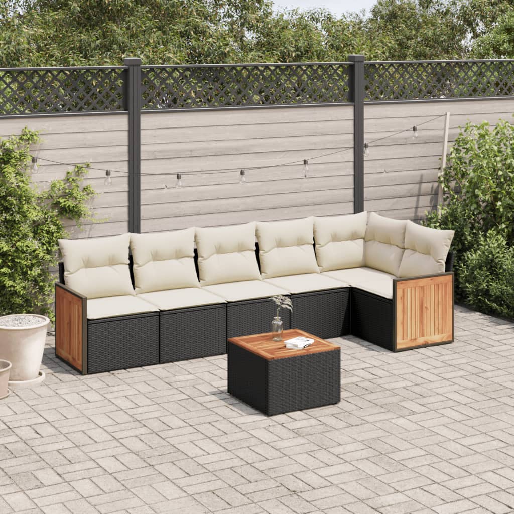 8721102477690_m_en_hd_1 vidaXL 7 Piece Garden Sofa Set with Cushions Black Poly Rattan - Image 1