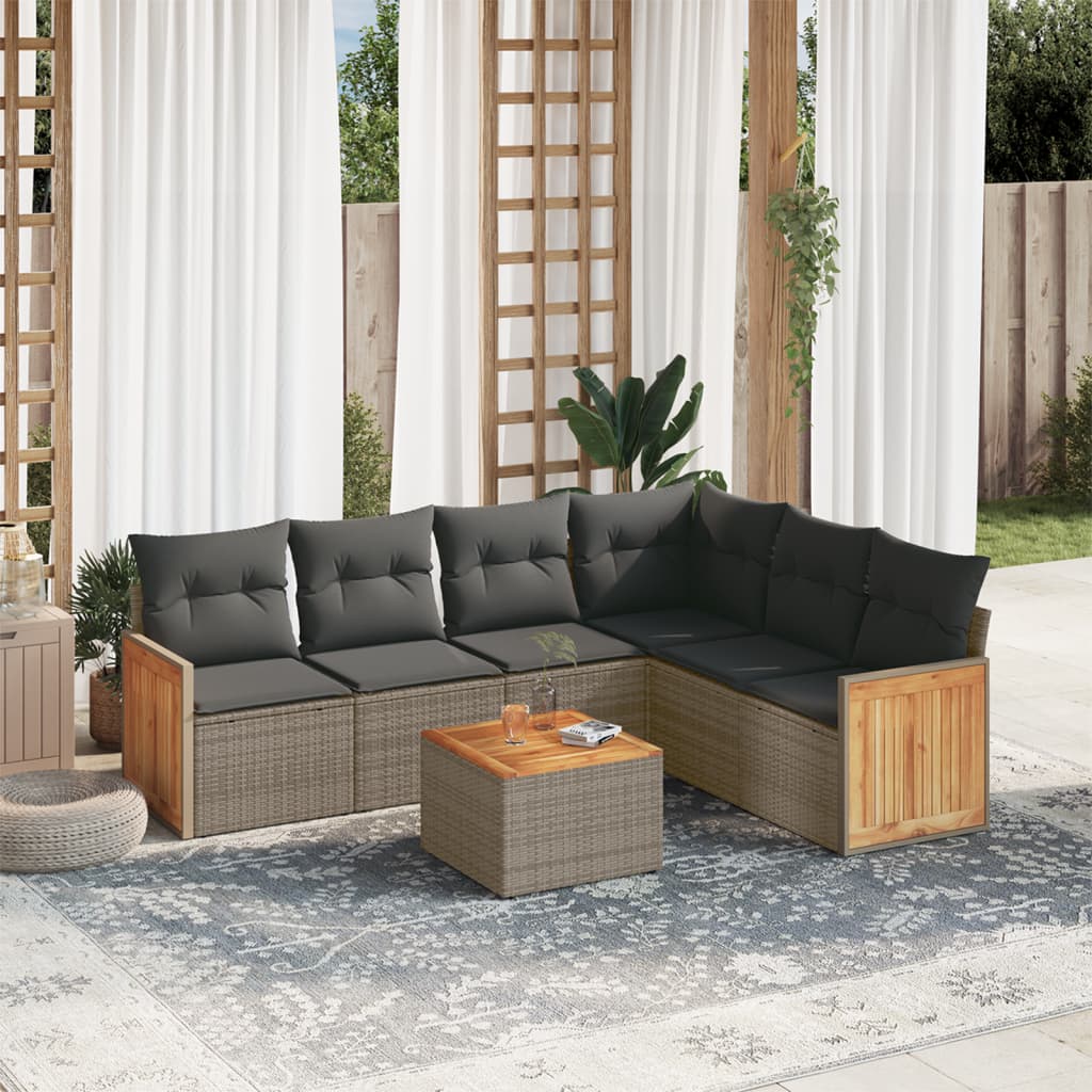 8721102477874_m_en_hd_1 vidaXL 7 Piece Garden Sofa Set with Cushions Grey Poly Rattan - Image 1