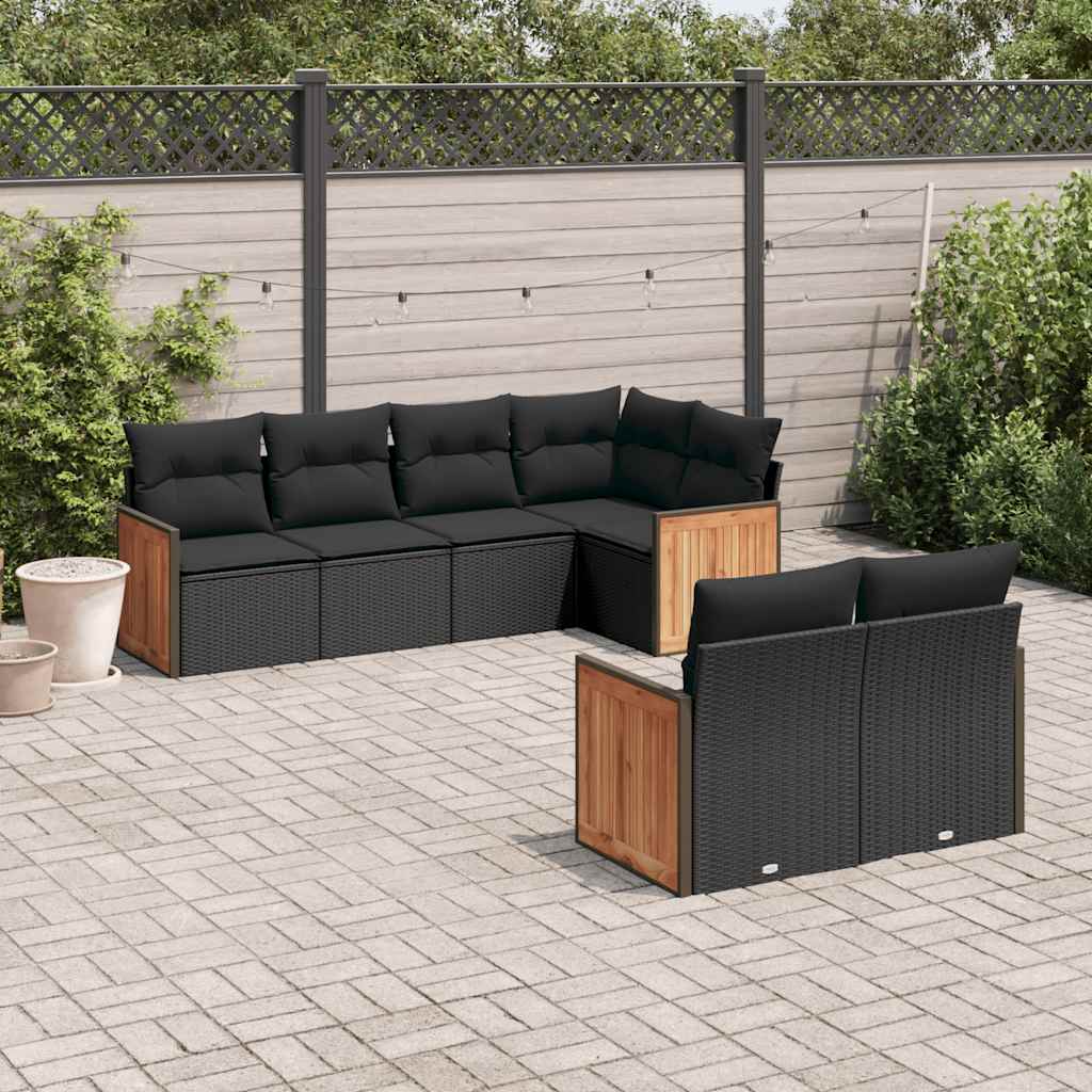 8721102479151_m_en_hd_1 vidaXL 7 Piece Garden Sofa Set with Cushions Black Poly Rattan - Image 1