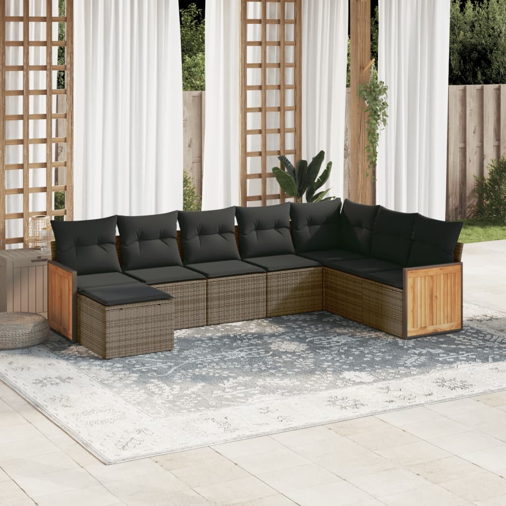8721102480256_m_en_hd_1 vidaXL 8 Piece Garden Sofa Set with Cushions Grey Poly Rattan - Image 1