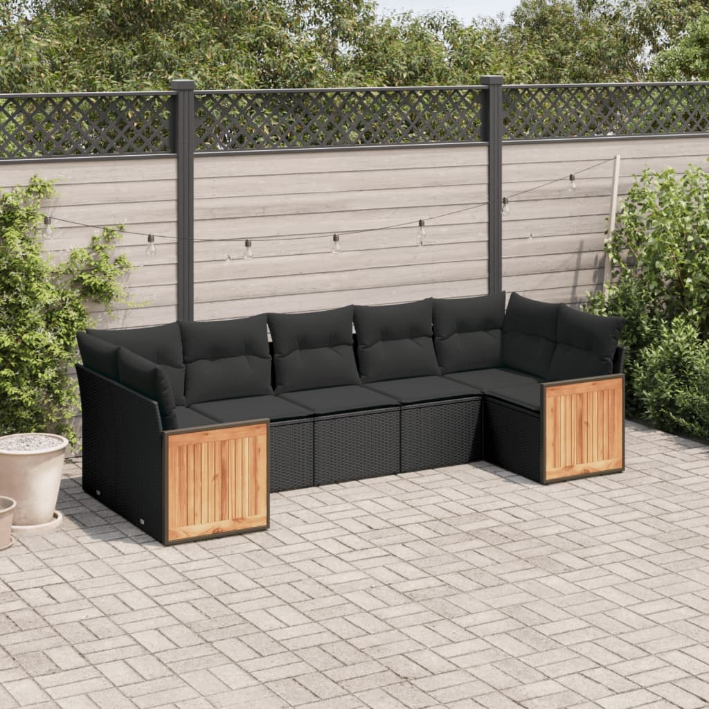 8721102480416_m_en_hd_1 vidaXL 7 Piece Garden Sofa Set with Cushions Black Poly Rattan - Image 1