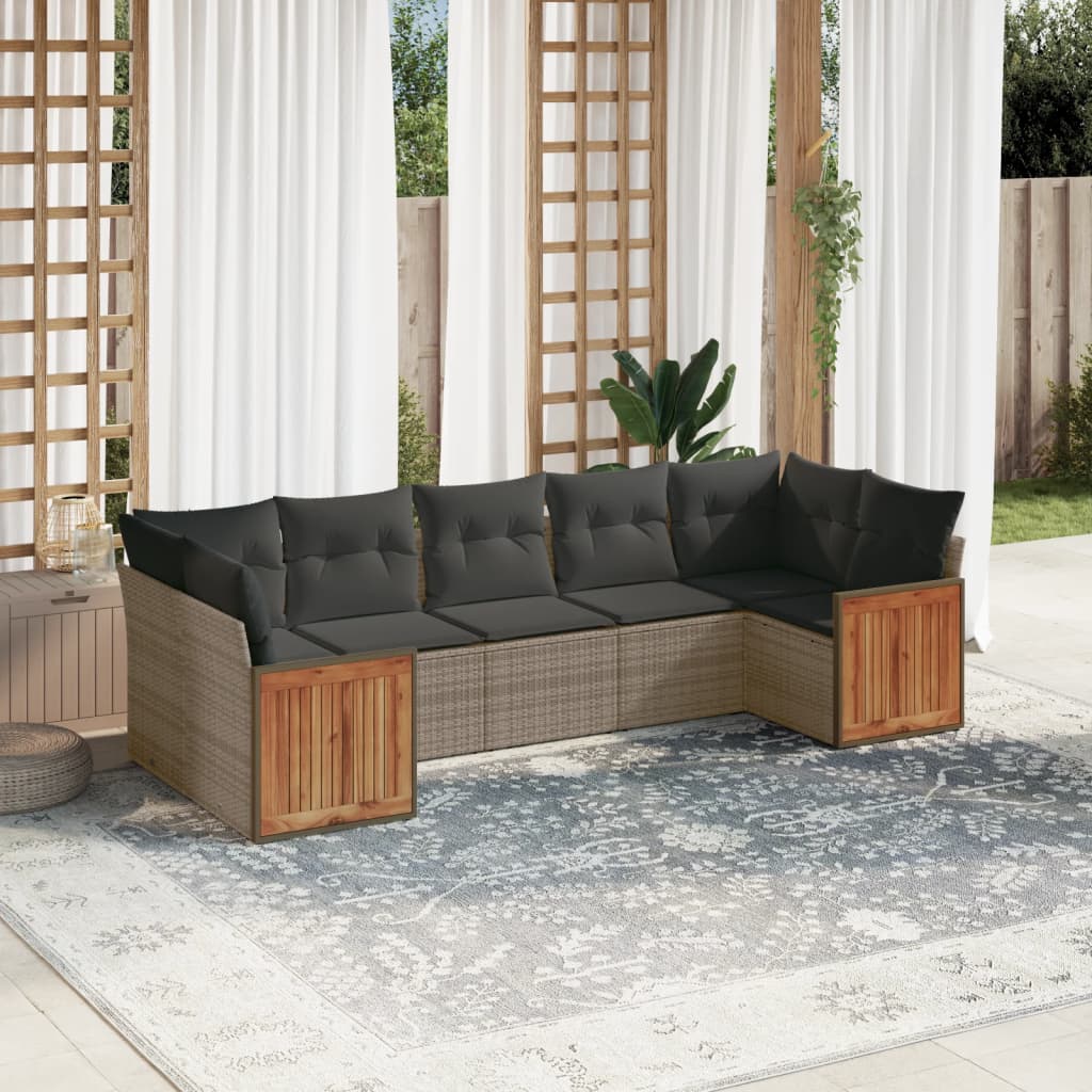 8721102480461_m_en_hd_1 vidaXL 7 Piece Garden Sofa Set with Cushions Grey Poly Rattan - Image 1