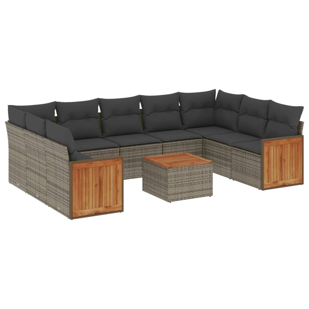 8721102480607_a_en_hd_1 vidaXL 10 Piece Garden Sofa Set with Cushions Grey Poly Rattan - Image 2