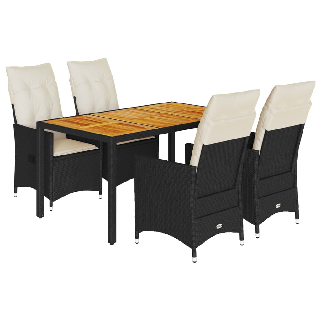 8721102484087_a_en_hd_1 vidaXL 5 Piece Garden Dining Set with Cushions Black Poly Rattan - Image 2