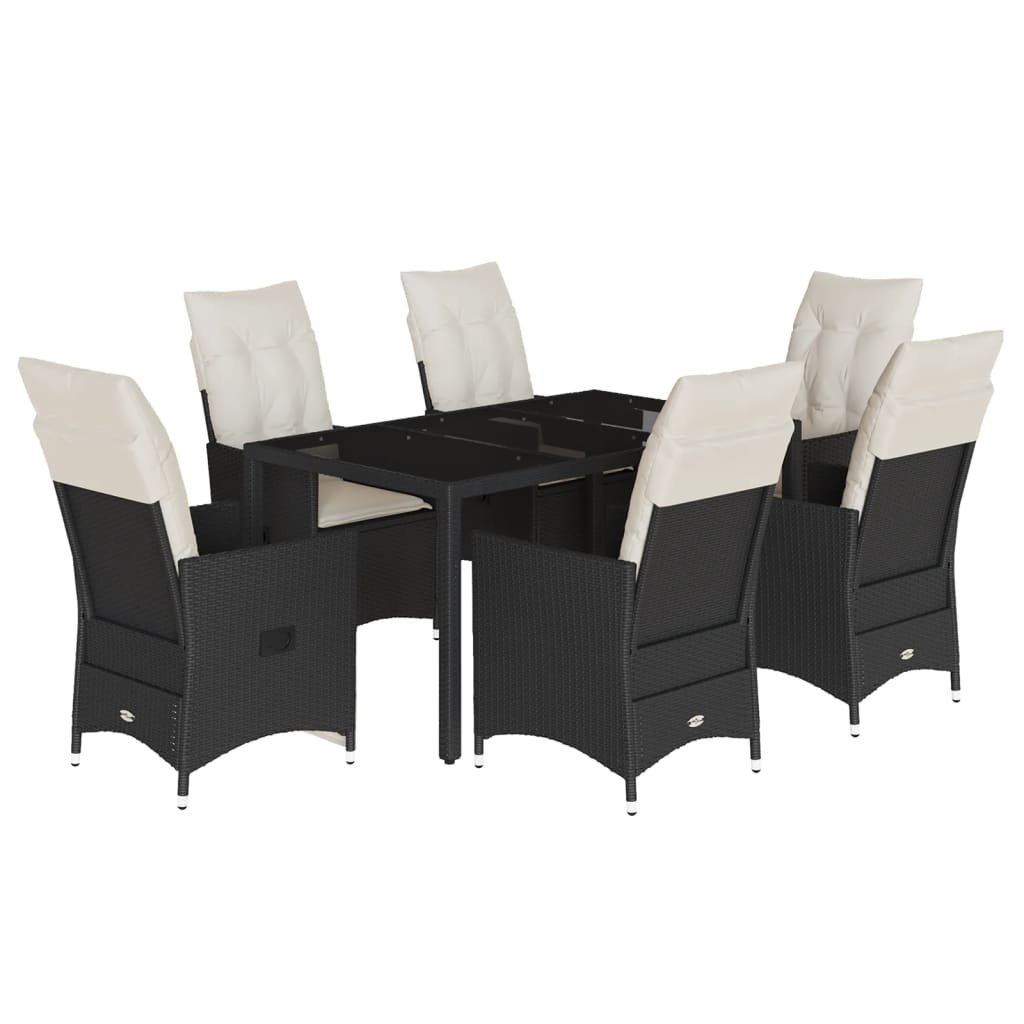 8721102484223_a_en_hd_1 vidaXL 7 Piece Garden Dining Set with Cushions Black Poly Rattan - Image 2