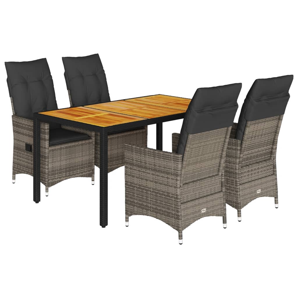 8721102484520_a_en_hd_1 vidaXL 5 Piece Garden Dining Set with Cushions Grey Poly Rattan - Image 2