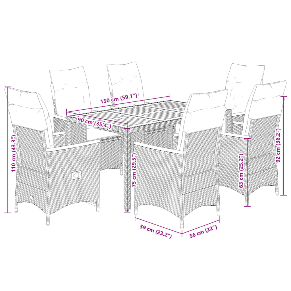 8721102485626_g_en_hd_7 vidaXL 7 Piece Garden Dining Set with Cushions Black Poly Rattan - Image 9