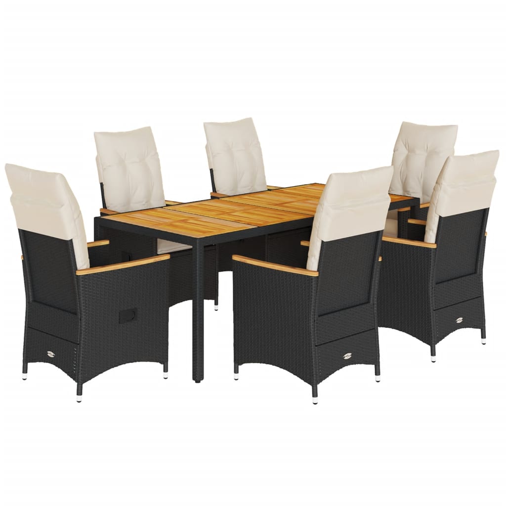8721102485633_a_en_hd_1 vidaXL 7 Piece Garden Dining Set with Cushions Black Poly Rattan - Image 2