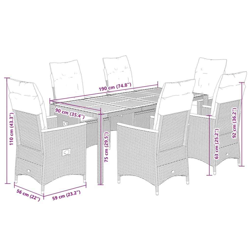 8721102485756_g_en_hd_5 vidaXL 7 Piece Garden Dining Set with Cushions Grey Poly Rattan - Image 7