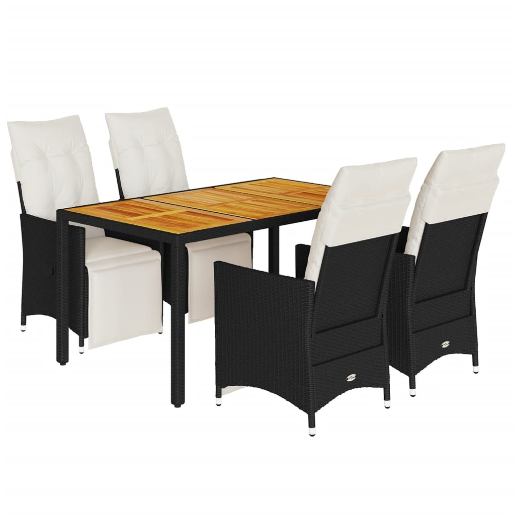 8721102485831_a_en_hd_1 vidaXL 5 Piece Garden Dining Set with Cushions Black Poly Rattan - Image 2