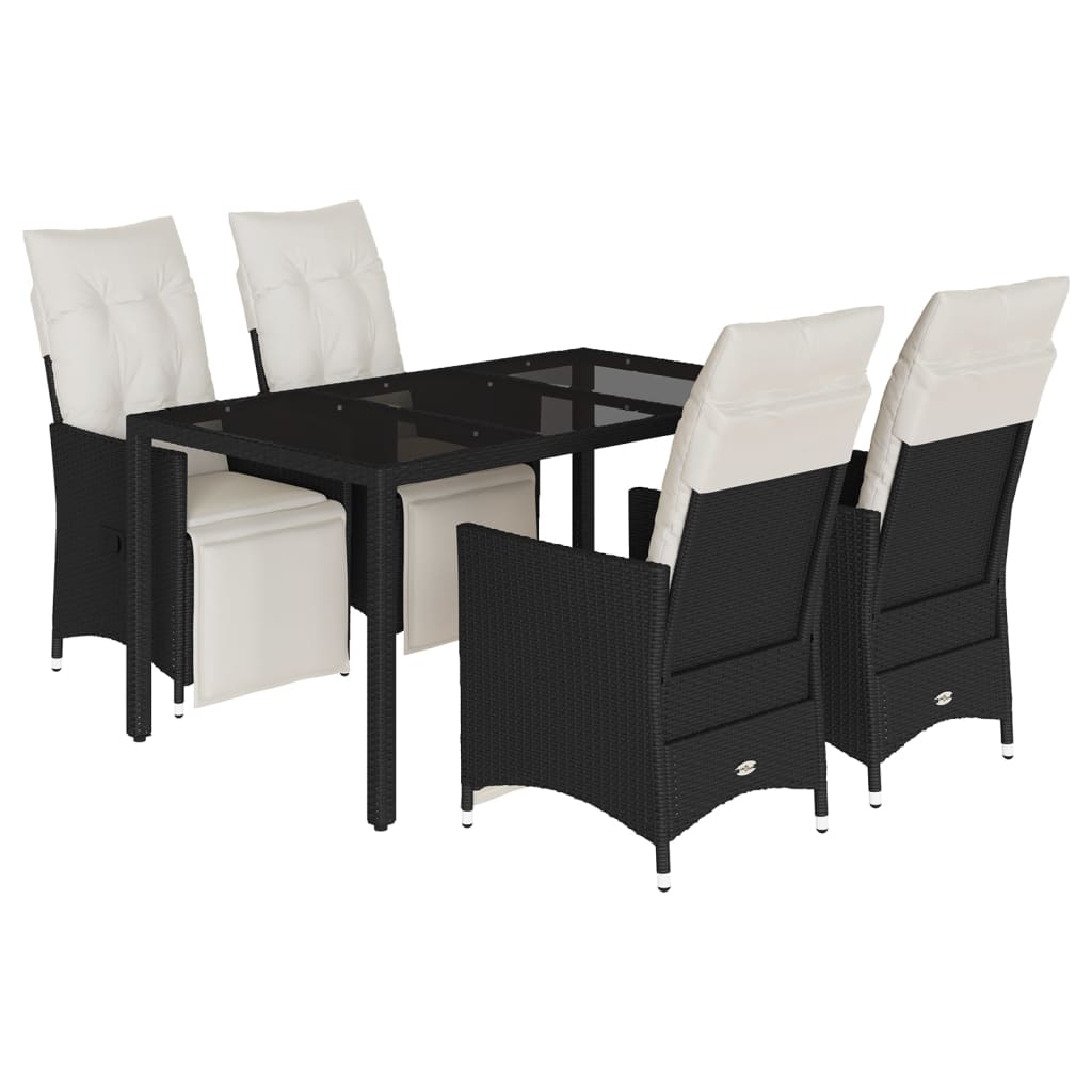 8721102485916_a_en_hd_1 vidaXL 5 Piece Garden Dining Set with Cushions Black Poly Rattan - Image 2
