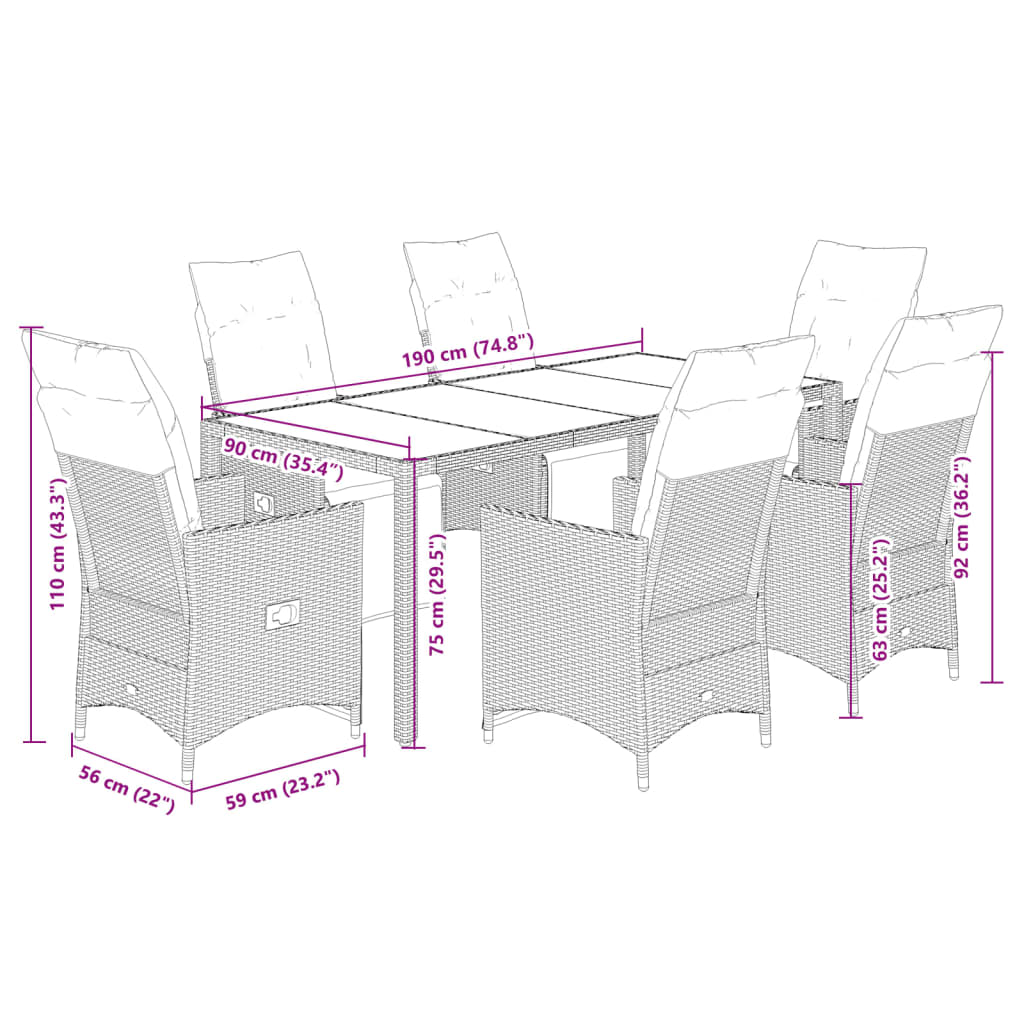 8721102485930_g_en_hd_5 vidaXL 7 Piece Garden Dining Set with Cushions Black Poly Rattan - Image 7
