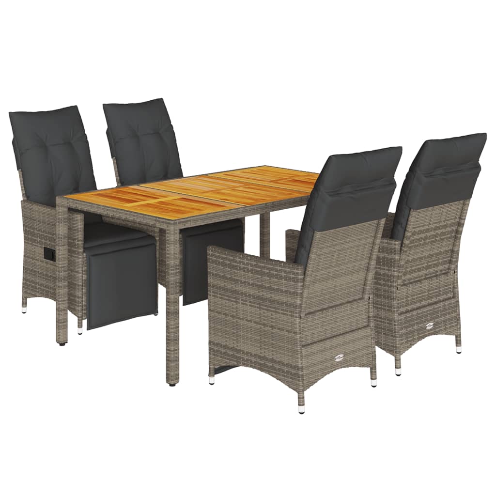 8721102486135_a_en_hd_1 vidaXL 5 Piece Garden Bistro Set with Cushions Grey Poly Rattan - Image 2