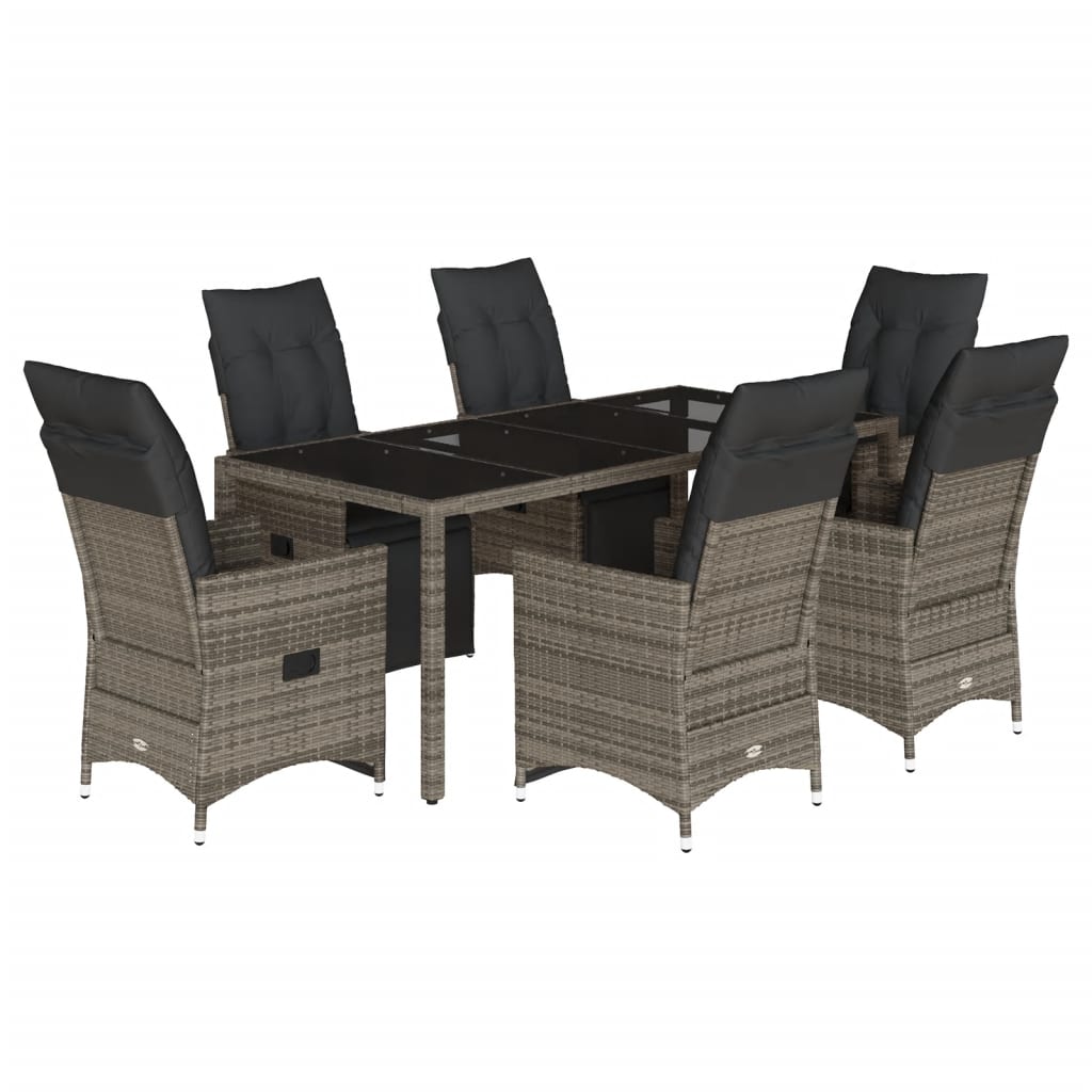 8721102486234_a_en_hd_1 vidaXL 7 Piece Garden Bistro Set with Cushions Grey Poly Rattan - Image 2