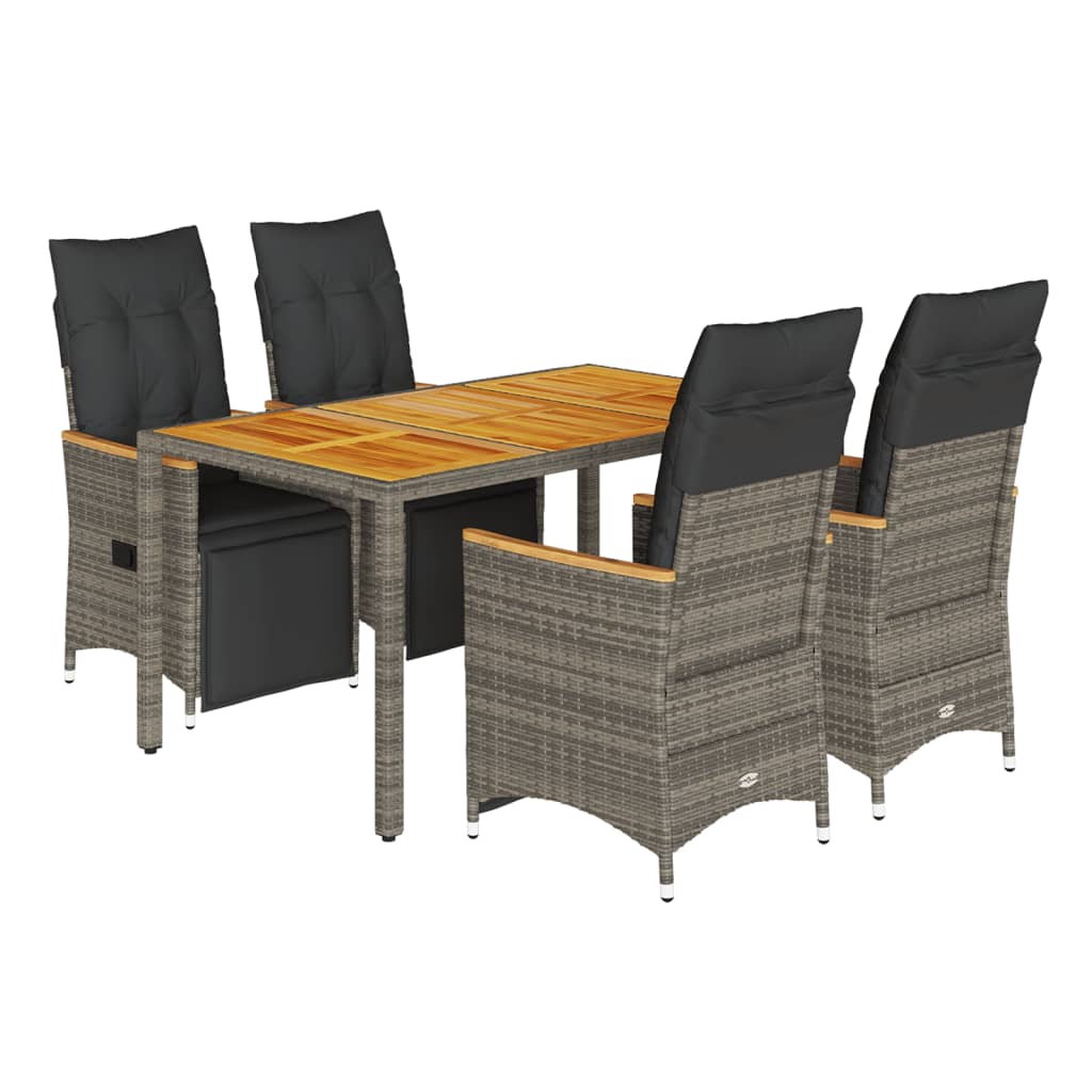 8721102486951_a_en_hd_1 vidaXL 5 Piece Garden Bistro Set with Cushions Grey Poly Rattan - Image 2