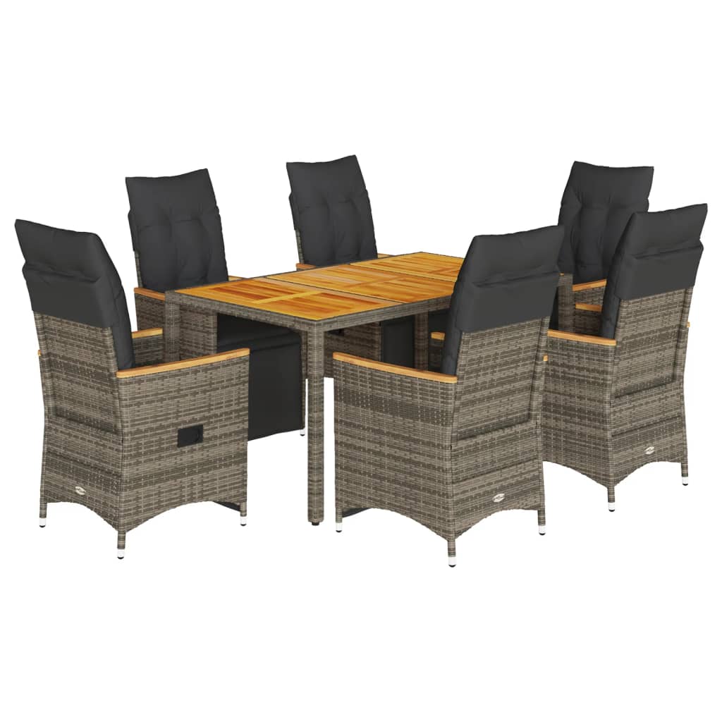 8721102486968_a_en_hd_1 vidaXL 7 Piece Garden Bistro Set with Cushions Grey Poly Rattan - Image 2