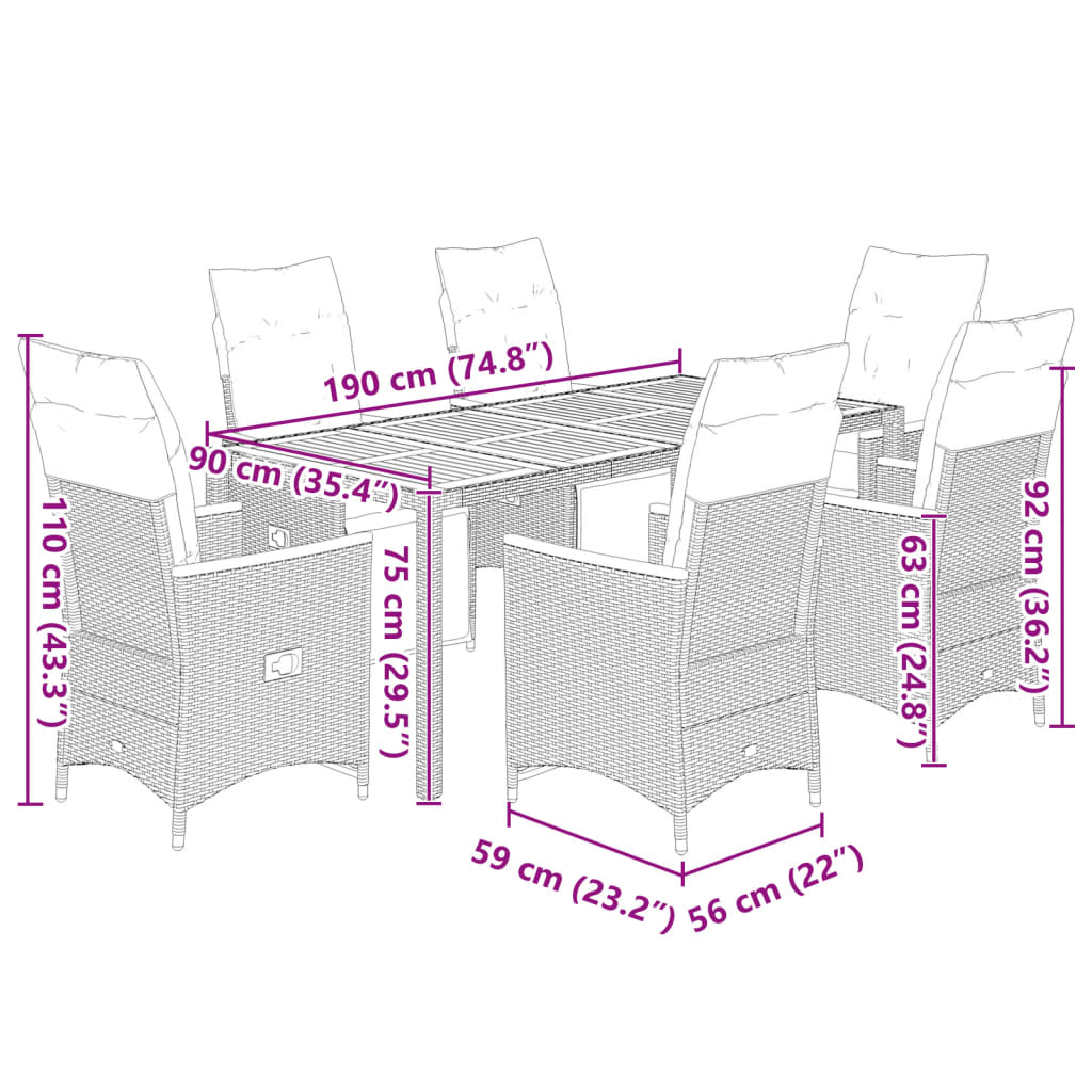8721102486975_g_en_hd_5 vidaXL 7 Piece Garden Bistro Set with Cushions Grey Poly Rattan - Image 7