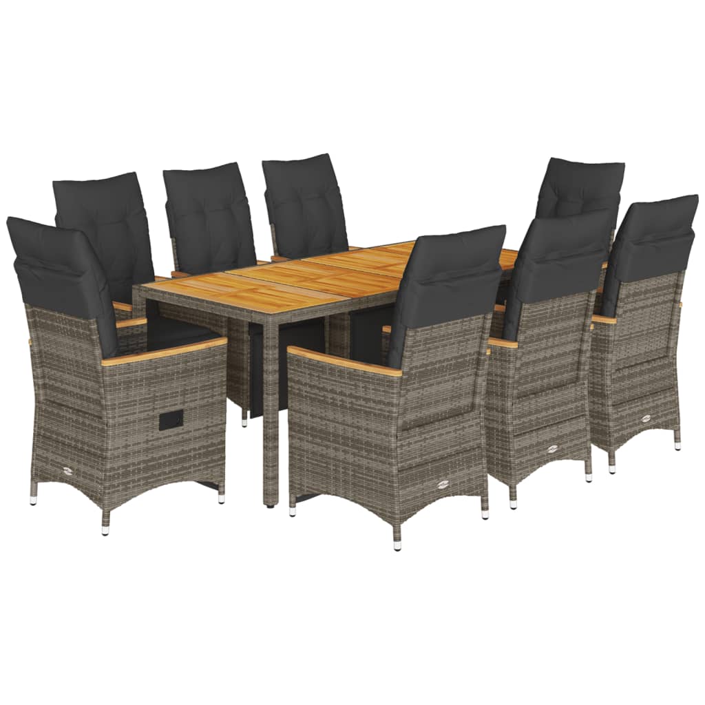 8721102486982_a_en_hd_1 vidaXL 9 Piece Garden Bistro Set with Cushions Grey Poly Rattan - Image 2