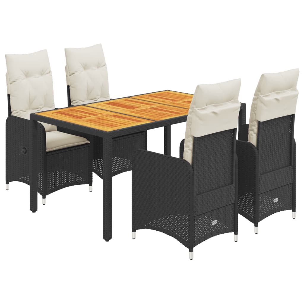 8721102487040_a_en_hd_1 vidaXL 5 Piece Garden Bistro Set with Cushions Black Poly Rattan - Image 2