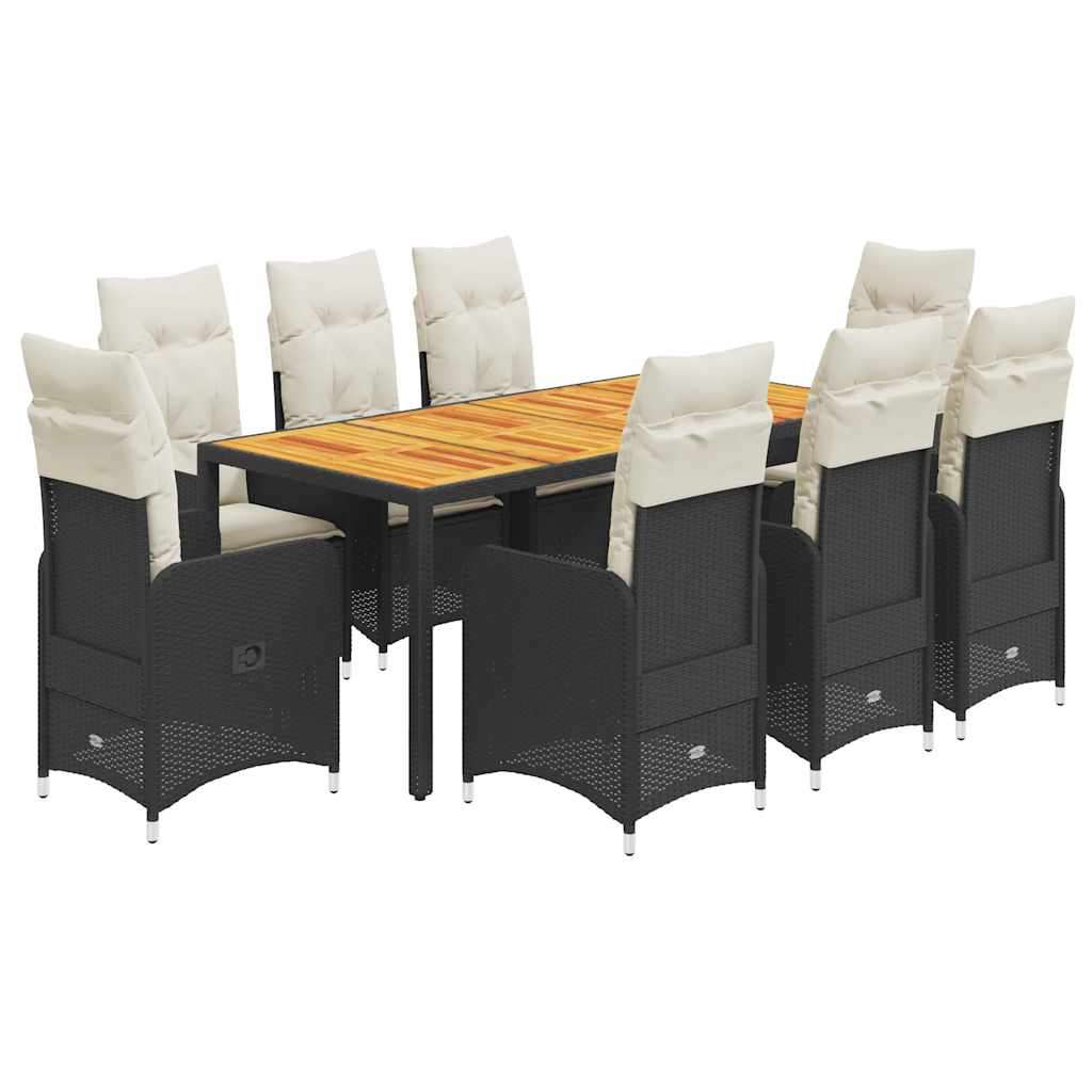8721102487088_a_en_hd_1 vidaXL 9 Piece Garden Bistro Set with Cushions Black Poly Rattan - Image 2