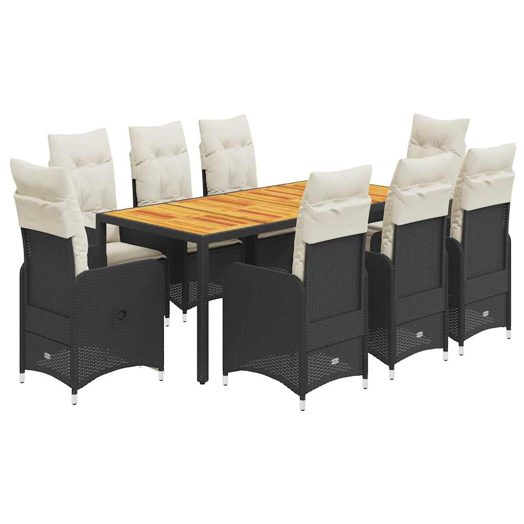 8721102487095_a_en_hd_1 vidaXL 9 Piece Garden Bistro Set with Cushions Black Poly Rattan - Image 2