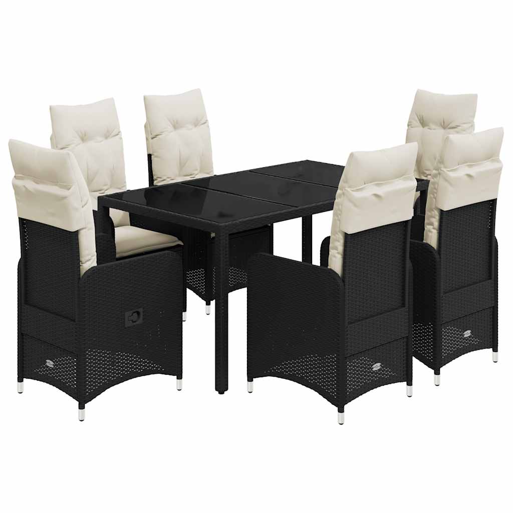 8721102487170_a_en_hd_1 vidaXL 7 Piece Garden Bistro Set with Cushions Black Poly Rattan - Image 2