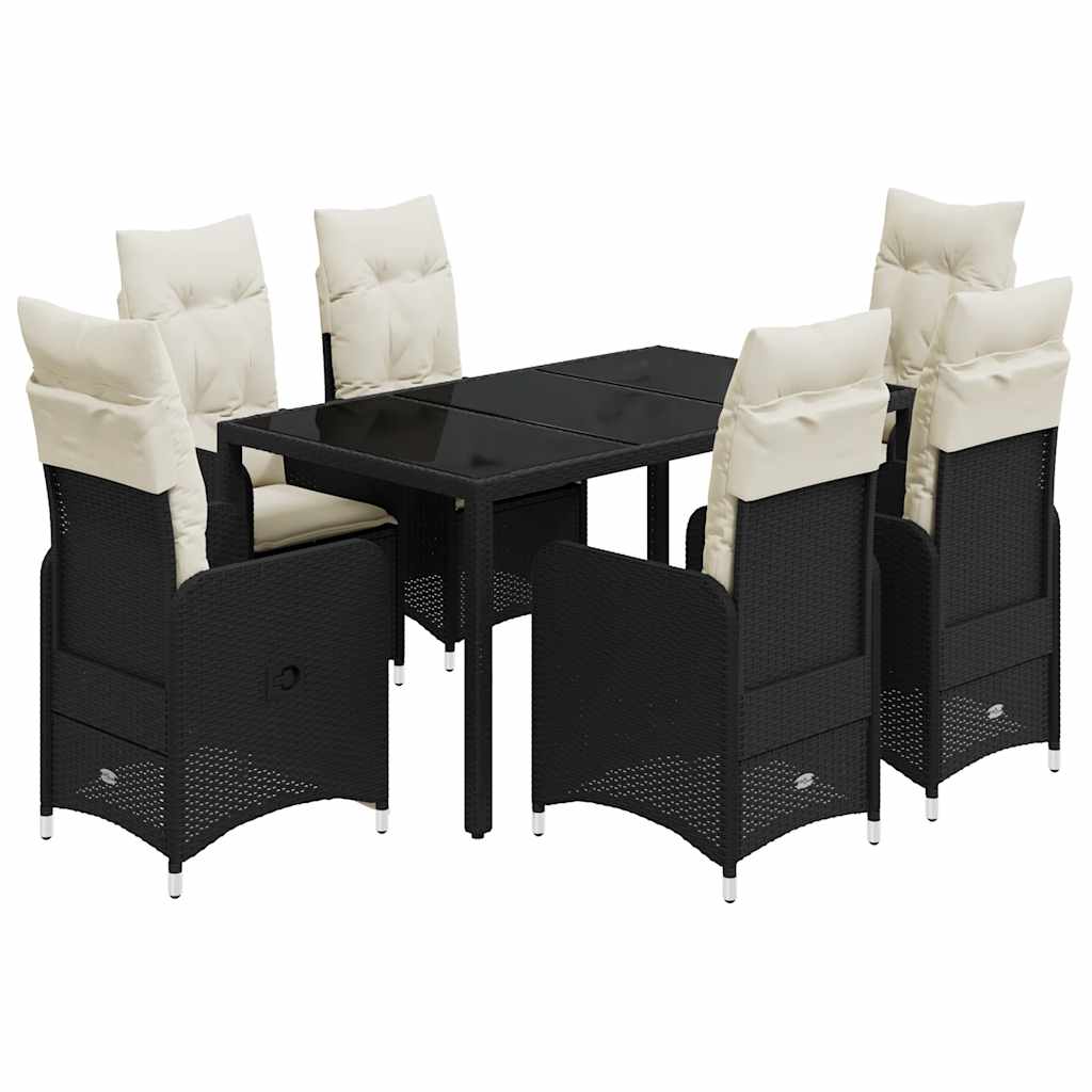 8721102487187_a_en_hd_1 vidaXL 7 Piece Garden Bistro Set with Cushions Black Poly Rattan - Image 2