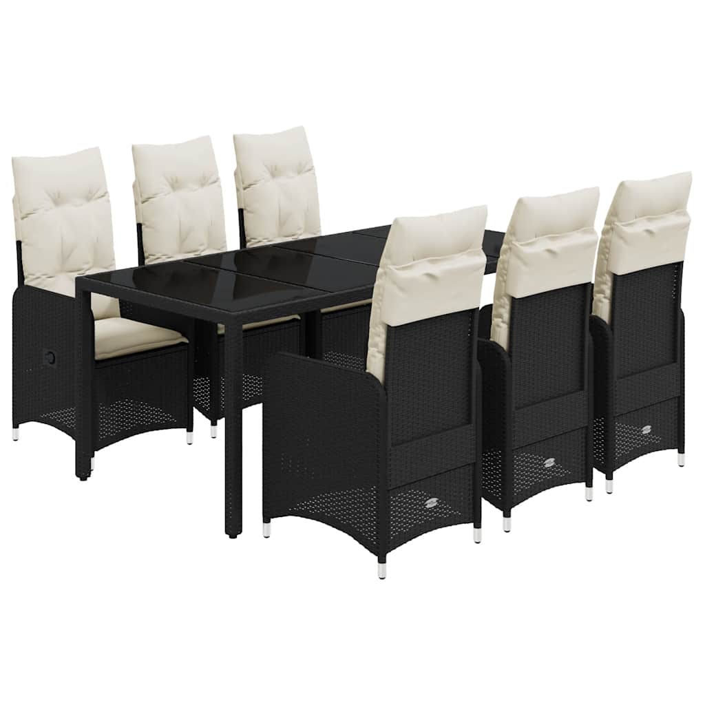 8721102487194_a_en_hd_1 vidaXL 7 Piece Garden Bistro Set with Cushions Black Poly Rattan - Image 2