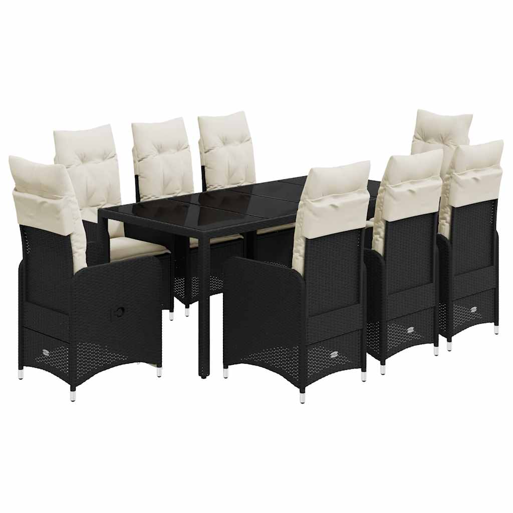 8721102487217_a_en_hd_1 vidaXL 9 Piece Garden Bistro Set with Cushions Black Poly Rattan - Image 2