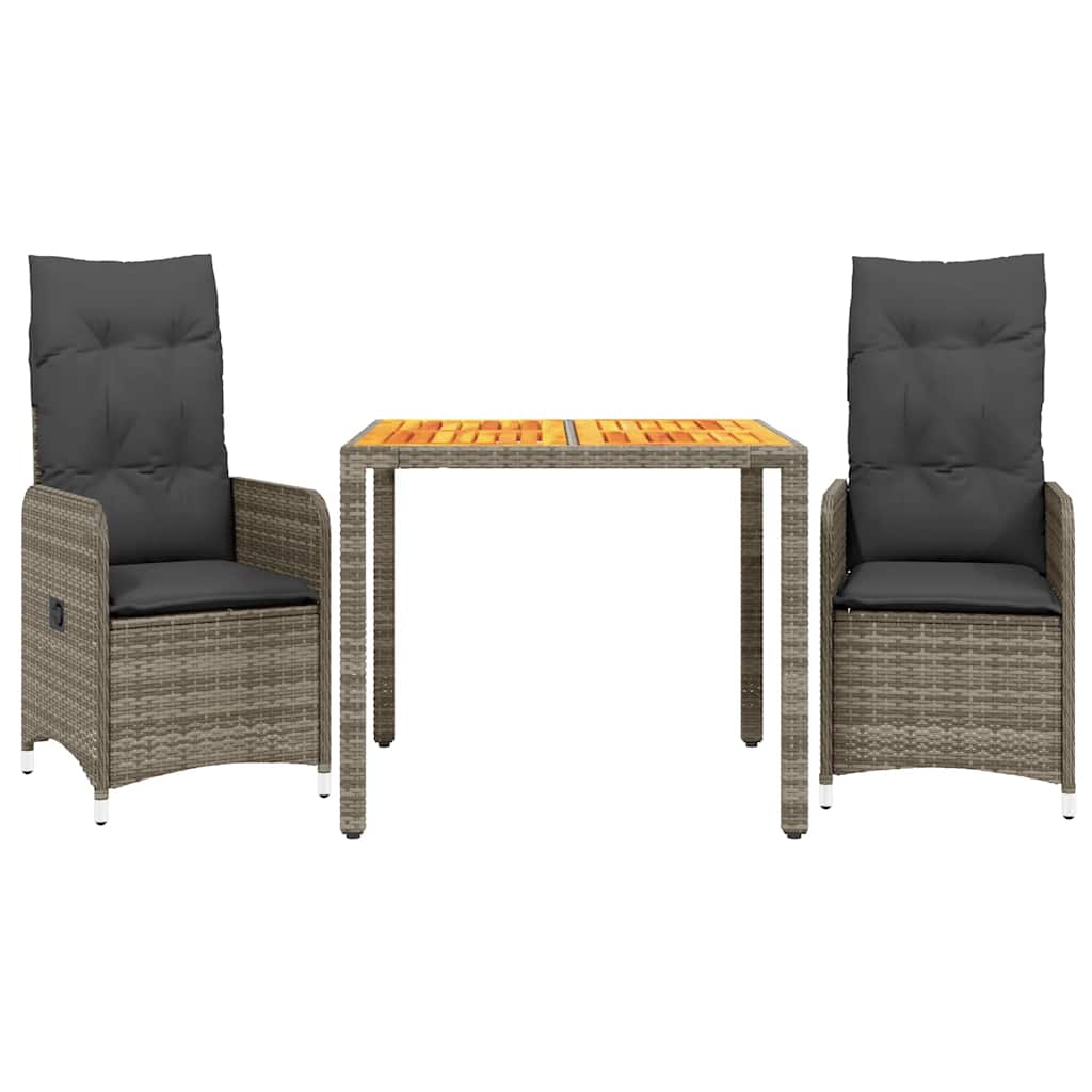 8721102487453_a_en_hd_1 vidaXL 3 Piece Garden Bistro Set with Cushions Grey Poly Rattan - Image 2