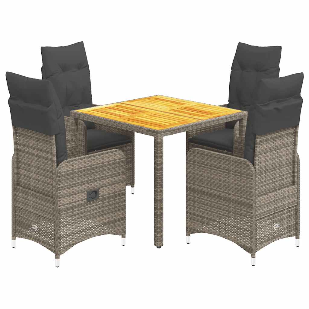 8721102487460_a_en_hd_1 vidaXL 5 Piece Garden Bistro Set with Cushions Grey Poly Rattan - Image 2