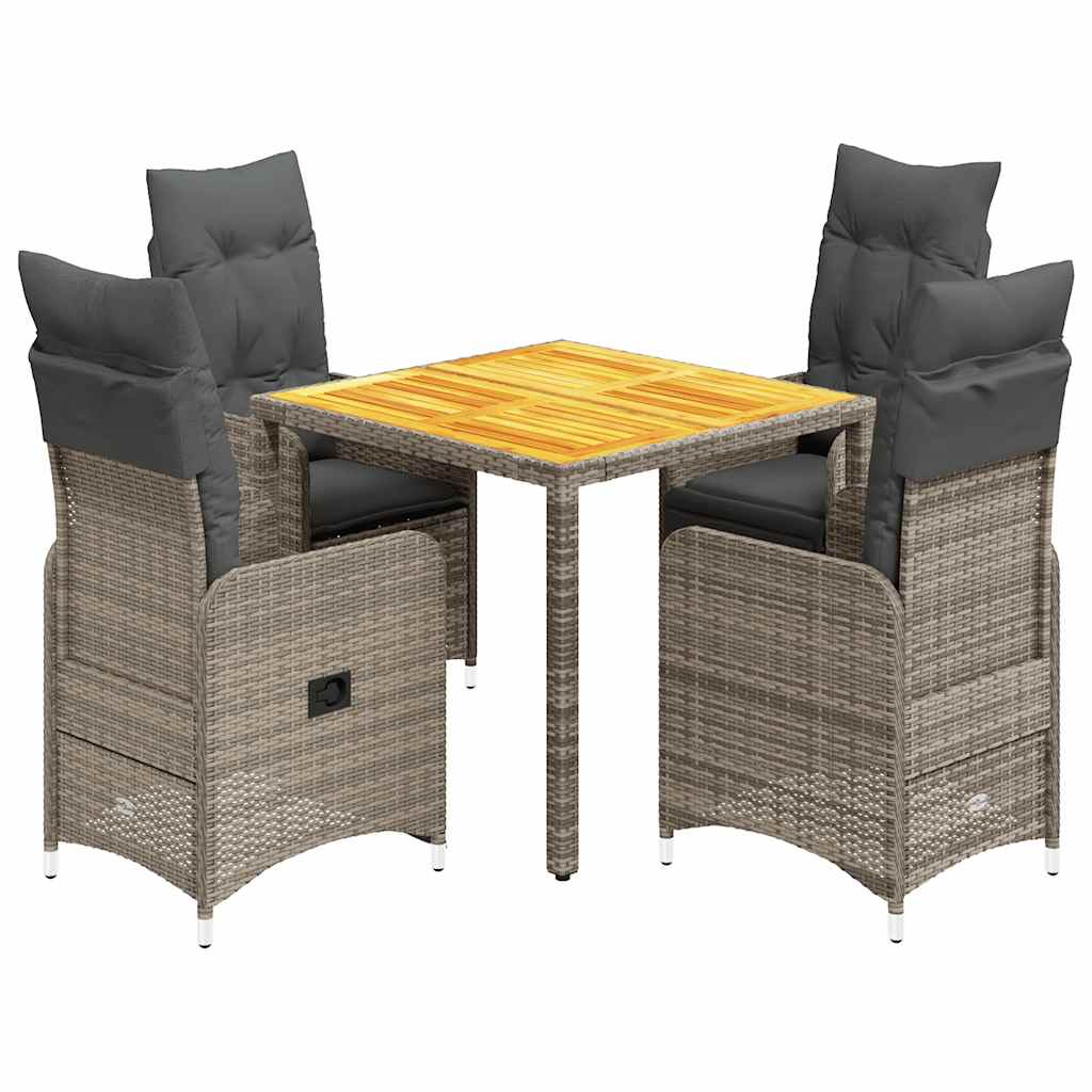 8721102487477_a_en_hd_1 vidaXL 5 Piece Garden Bistro Set with Cushions Grey Poly Rattan - Image 2