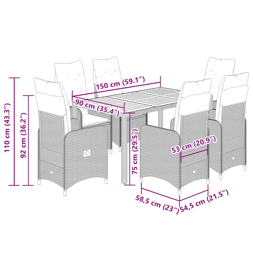 8721102487507_g_en_hd_10 vidaXL 7 Piece Garden Bistro Set with Cushions Grey Poly Rattan - Image 12