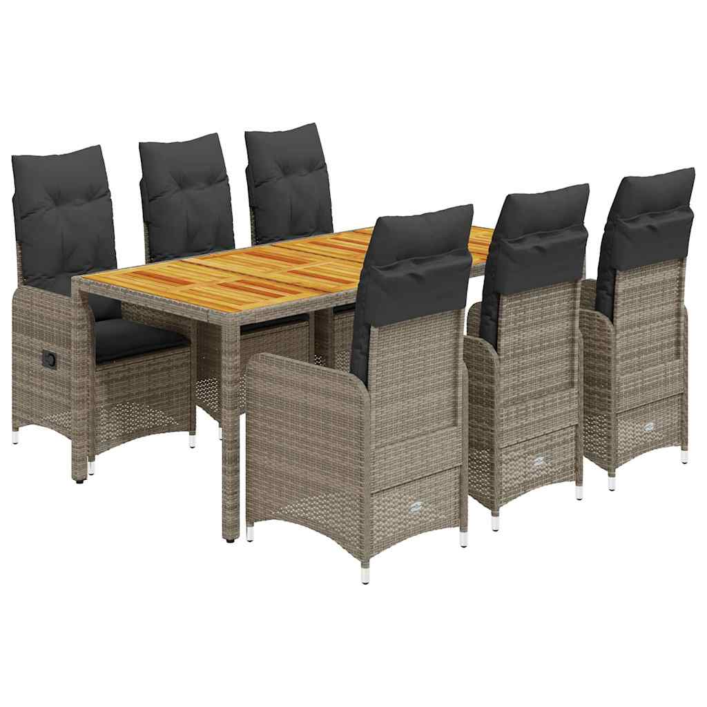 8721102487514_a_en_hd_1 vidaXL 7 Piece Garden Bistro Set with Cushions Grey Poly Rattan - Image 2