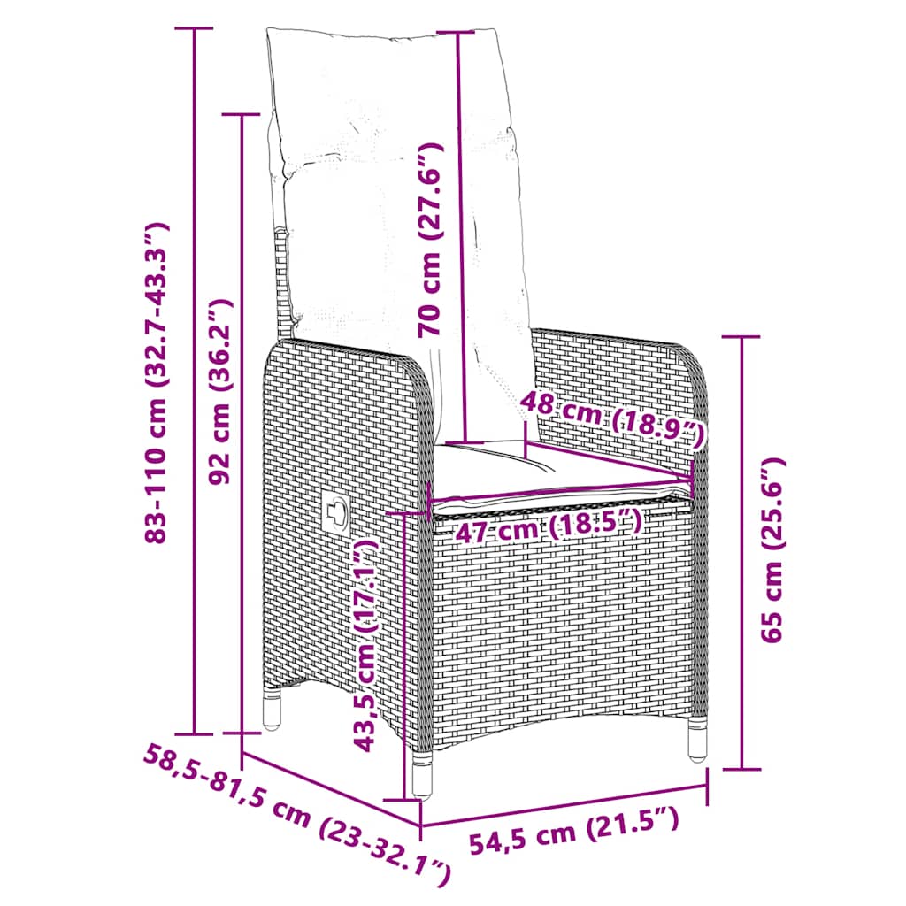 8721102487620_g_en_hd_11 vidaXL 5 Piece Garden Bistro Set with Cushions Grey Poly Rattan - Image 13