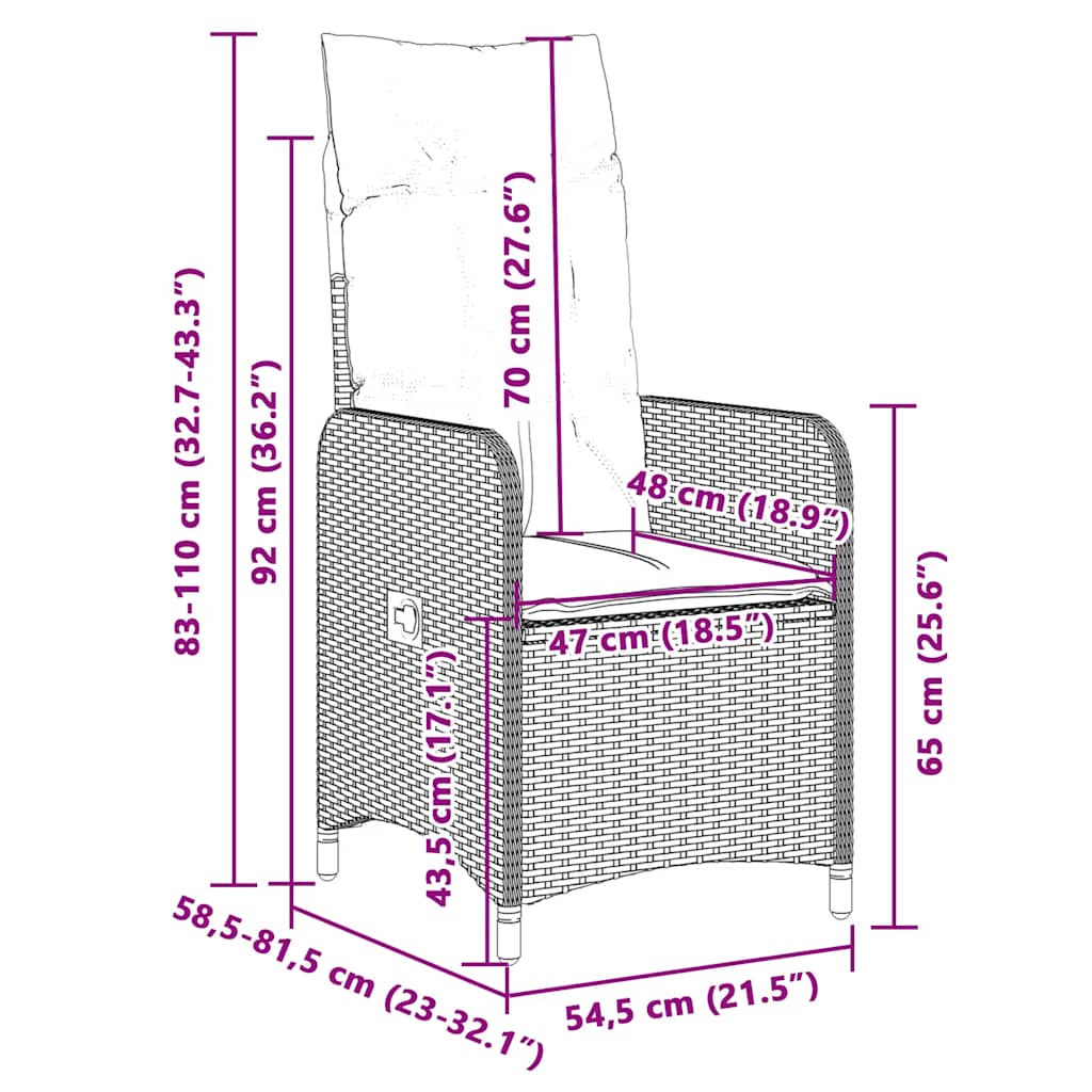 8721102487637_g_en_hd_7 vidaXL 7 Piece Garden Bistro Set with Cushions Grey Poly Rattan - Image 9