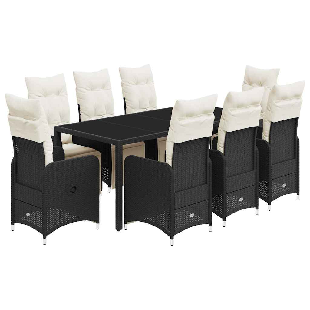 8721102488665_a_en_hd_1 vidaXL 9 Piece Garden Bistro Set with Cushions Black Poly Rattan - Image 2