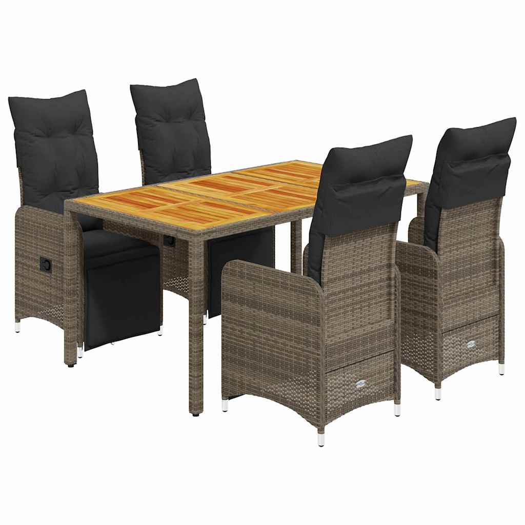8721102488856_a_en_hd_1 vidaXL 5 Piece Garden Bistro Set with Cushions Grey Poly Rattan - Image 2