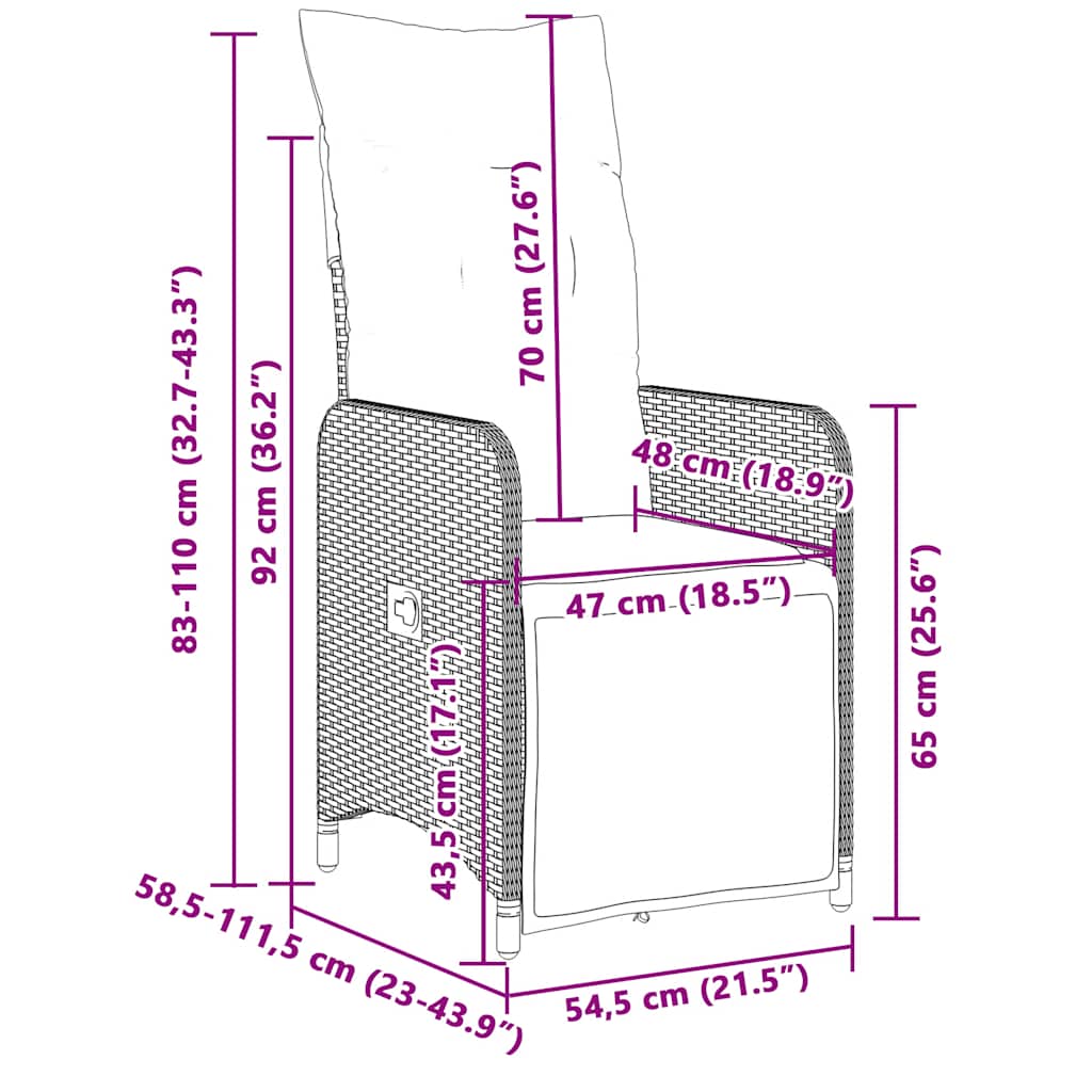 8721102488917_g_en_hd_6 vidaXL 3 Piece Garden Bistro Set with Cushions Grey Poly Rattan - Image 8