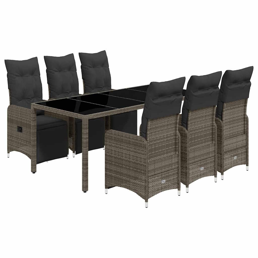 8721102488955_a_en_hd_1 vidaXL 7 Piece Garden Bistro Set with Cushions Grey Poly Rattan - Image 2